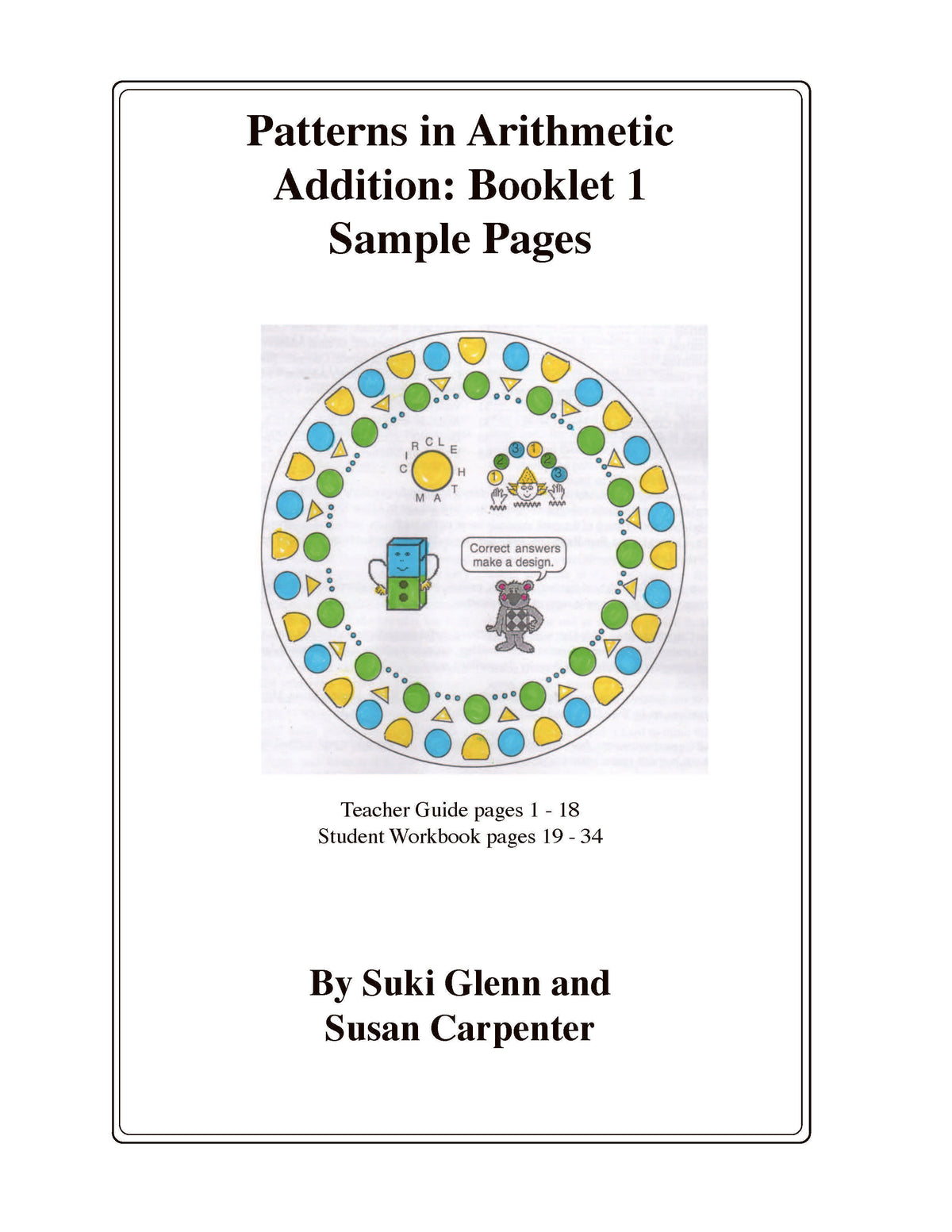 Maths Addition Booklet.pdf Addition Booklet 1 Sample – Preview of Full Math Curriculum – Pattern Press