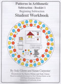 student workbook for homeschool math curriculum with hands-on beginning subtraction activities