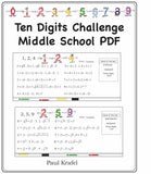 Ten Digits/Middle School PDF